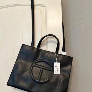 Telfar Medium Black Shopping Bag6